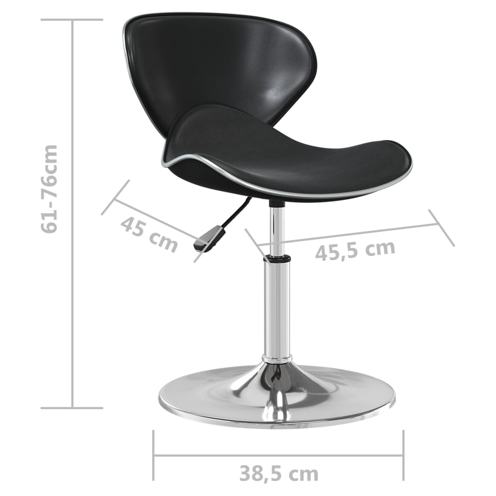 Elegant Black Faux Leather Bar Stool - Modern & Stylish Seating