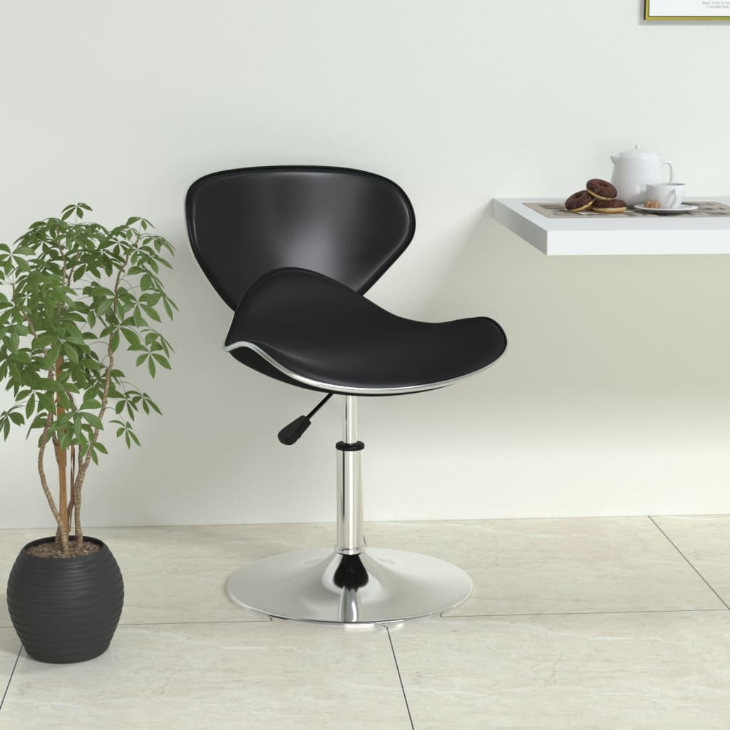 Elegant Black Faux Leather Bar Stool - Modern & Stylish Seating