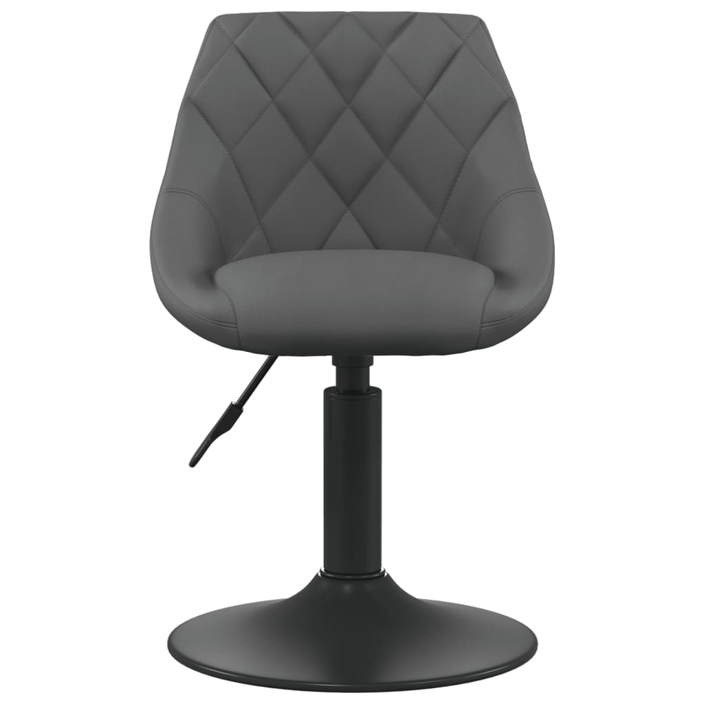 Swivel Dining Chairs 2 pcs Dark Grey Velvet