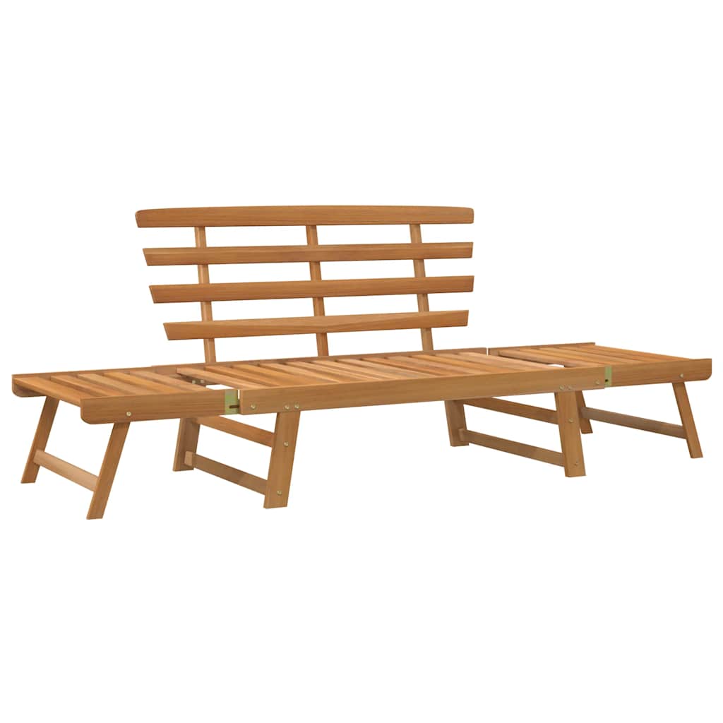 2-in-1 Garden Bench, 190cm Solid Acacia Wood, Versatile & Durable