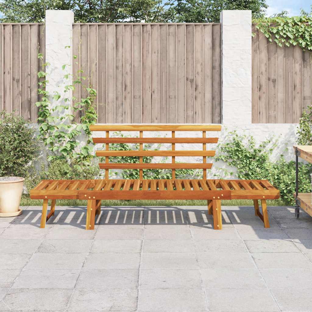 2-in-1 Garden Bench, 190cm Solid Acacia Wood, Versatile & Durable