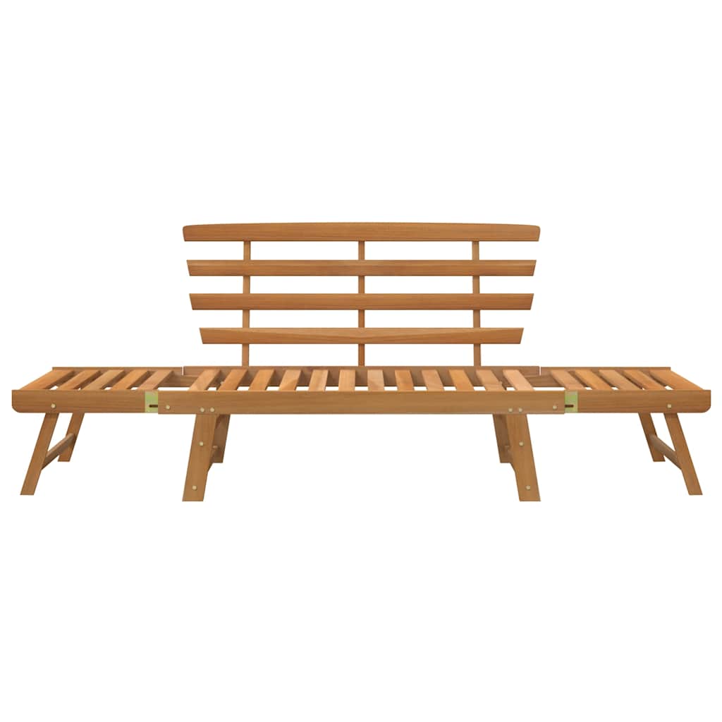 2-in-1 Garden Bench, 190cm Solid Acacia Wood, Versatile & Durable