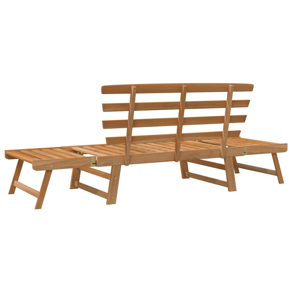 2-in-1 Garden Bench, 190cm Solid Acacia Wood, Versatile & Durable