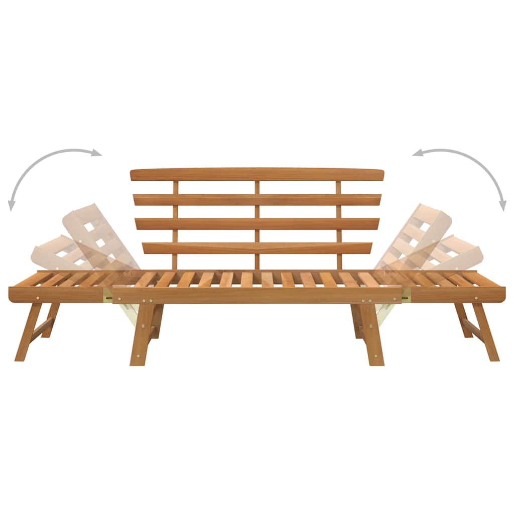 2-in-1 Garden Bench, 190cm Solid Acacia Wood, Versatile & Durable
