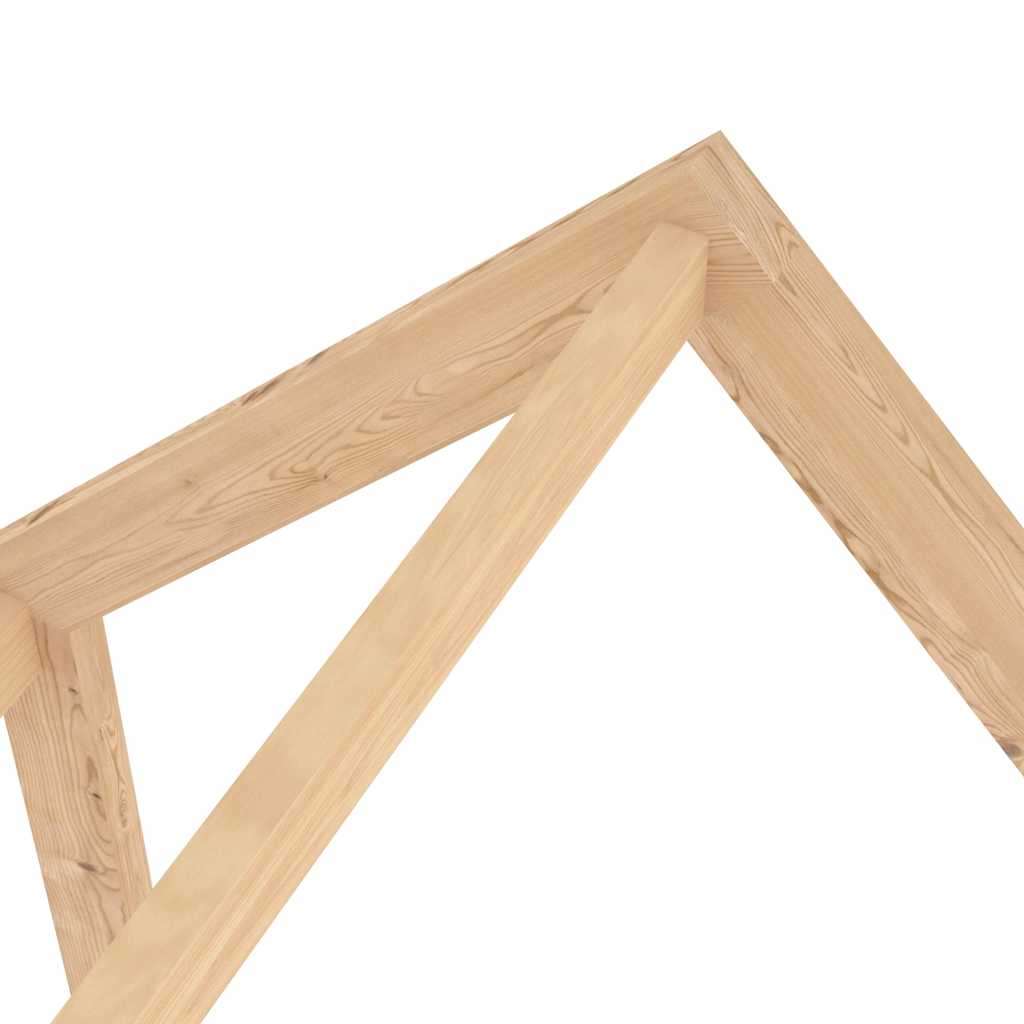 Solid Pine Kids Bed Frame with Drawer, 70x140 cm - Natural Wood
