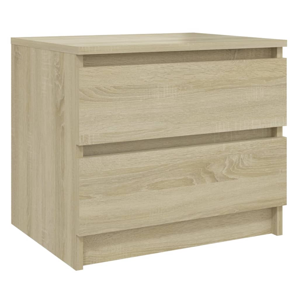 Bed Cabinets 2 pcs Sonoma Oak 50x39x43.5 cm Engineered Wood