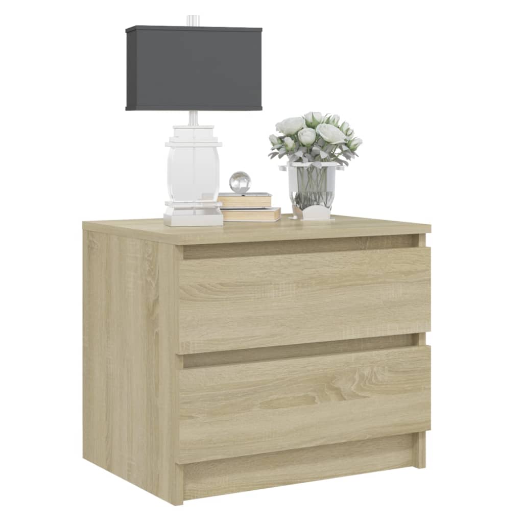 Bed Cabinets 2 pcs Sonoma Oak 50x39x43.5 cm Engineered Wood