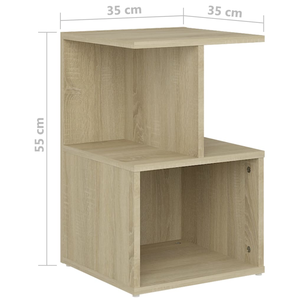 Sonoma Oak Bedside Cabinet 35x35x55 cm - Engineered Wood