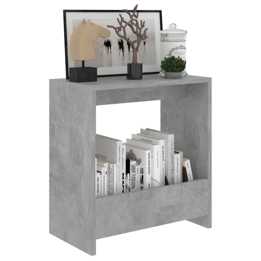 Side Table Concrete Grey 50x26x50 cm Engineered Wood