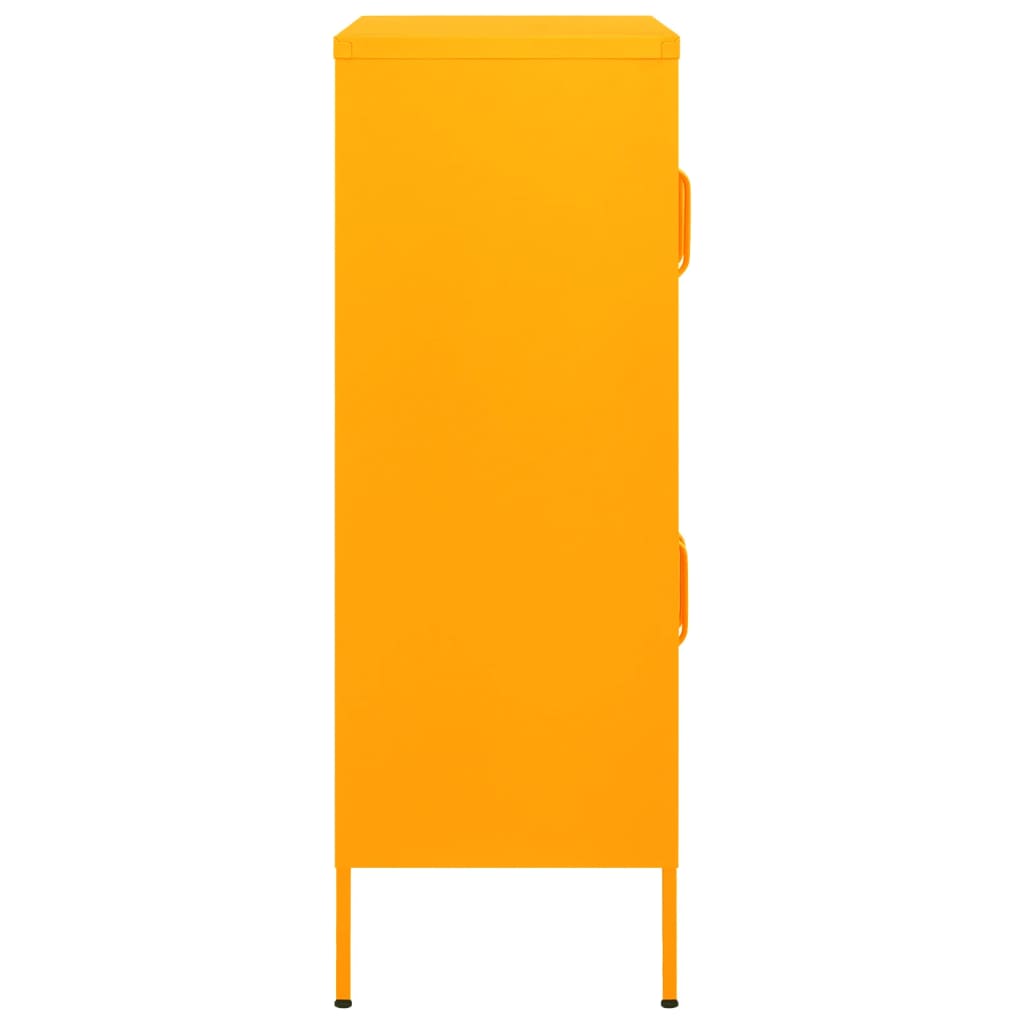 Mustard Yellow Steel Storage Cabinet 80x35x101.5 cm