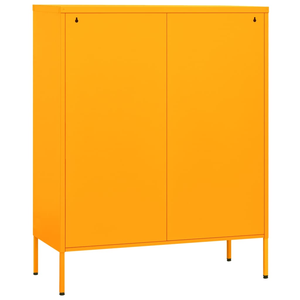 Mustard Yellow Steel Storage Cabinet 80x35x101.5 cm