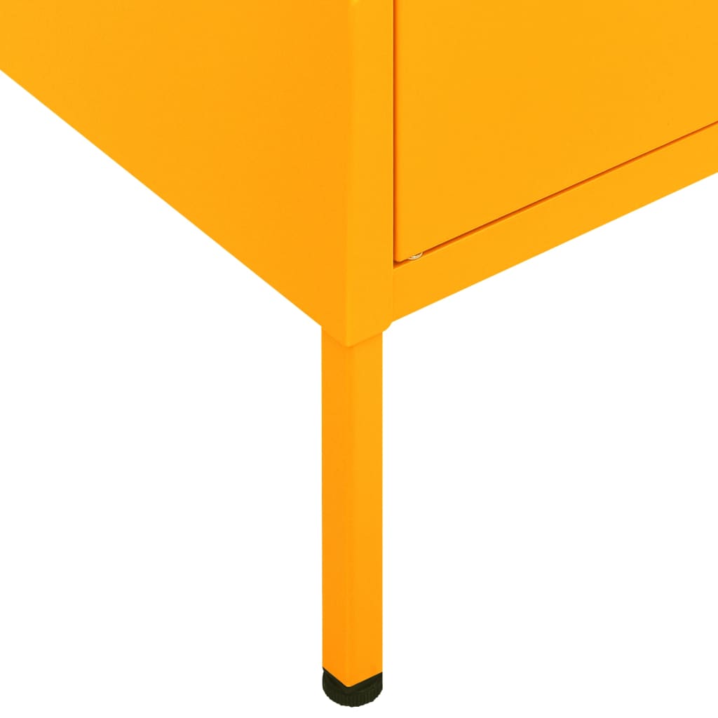 Mustard Yellow Steel Storage Cabinet 80x35x101.5 cm