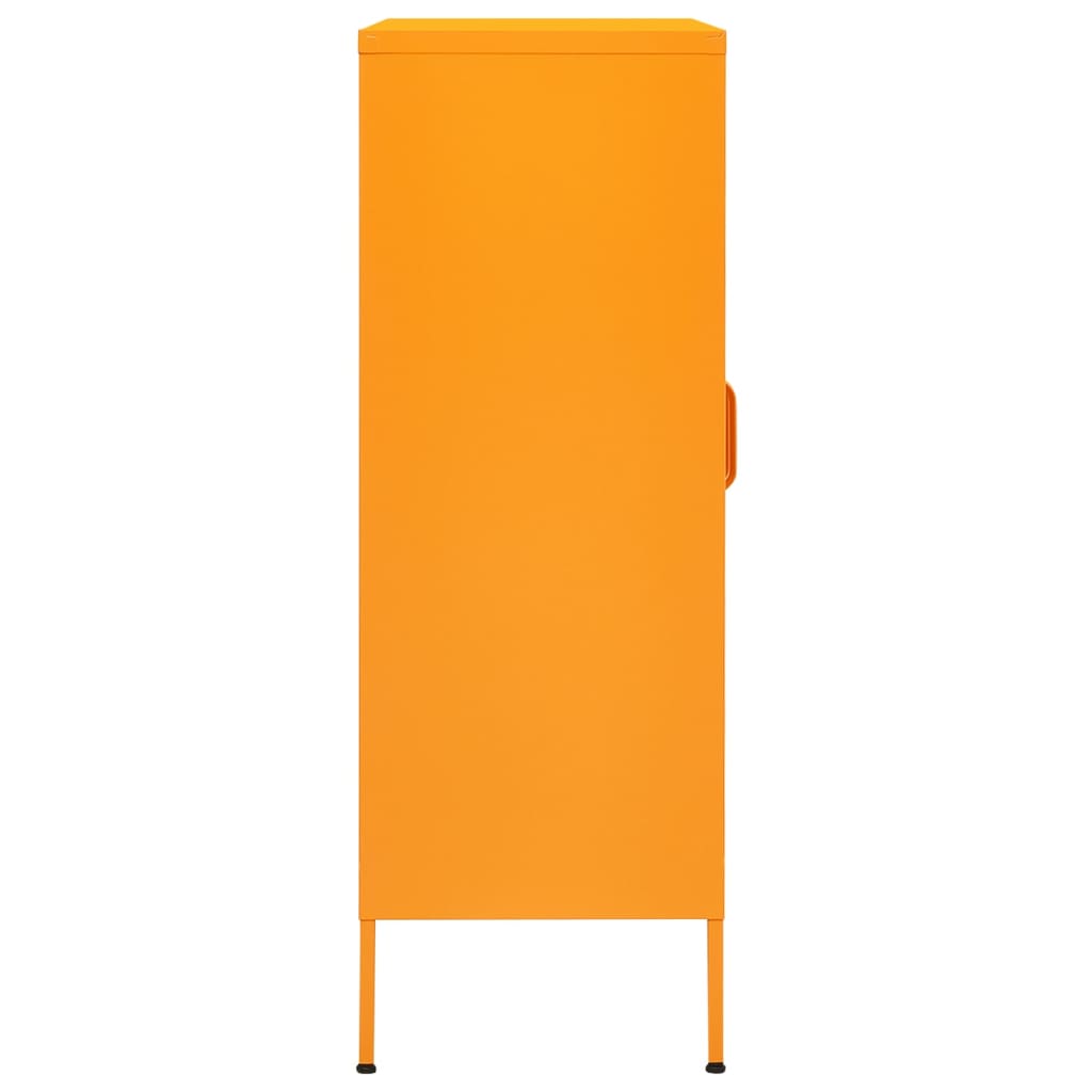 Mustard Yellow Steel Storage Cabinet 80x35x101.5 cm