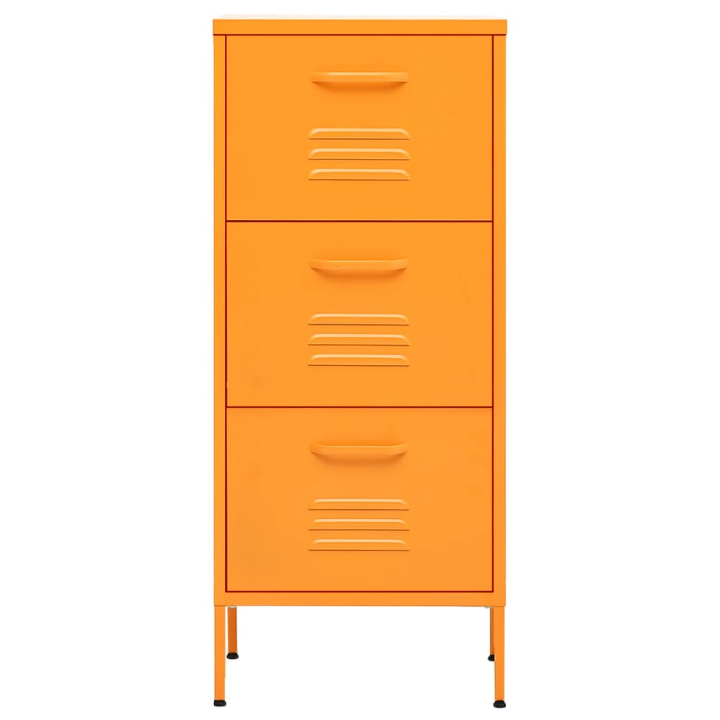 Mustard Yellow Steel Storage Cabinet 42.5x35x101.5 cm