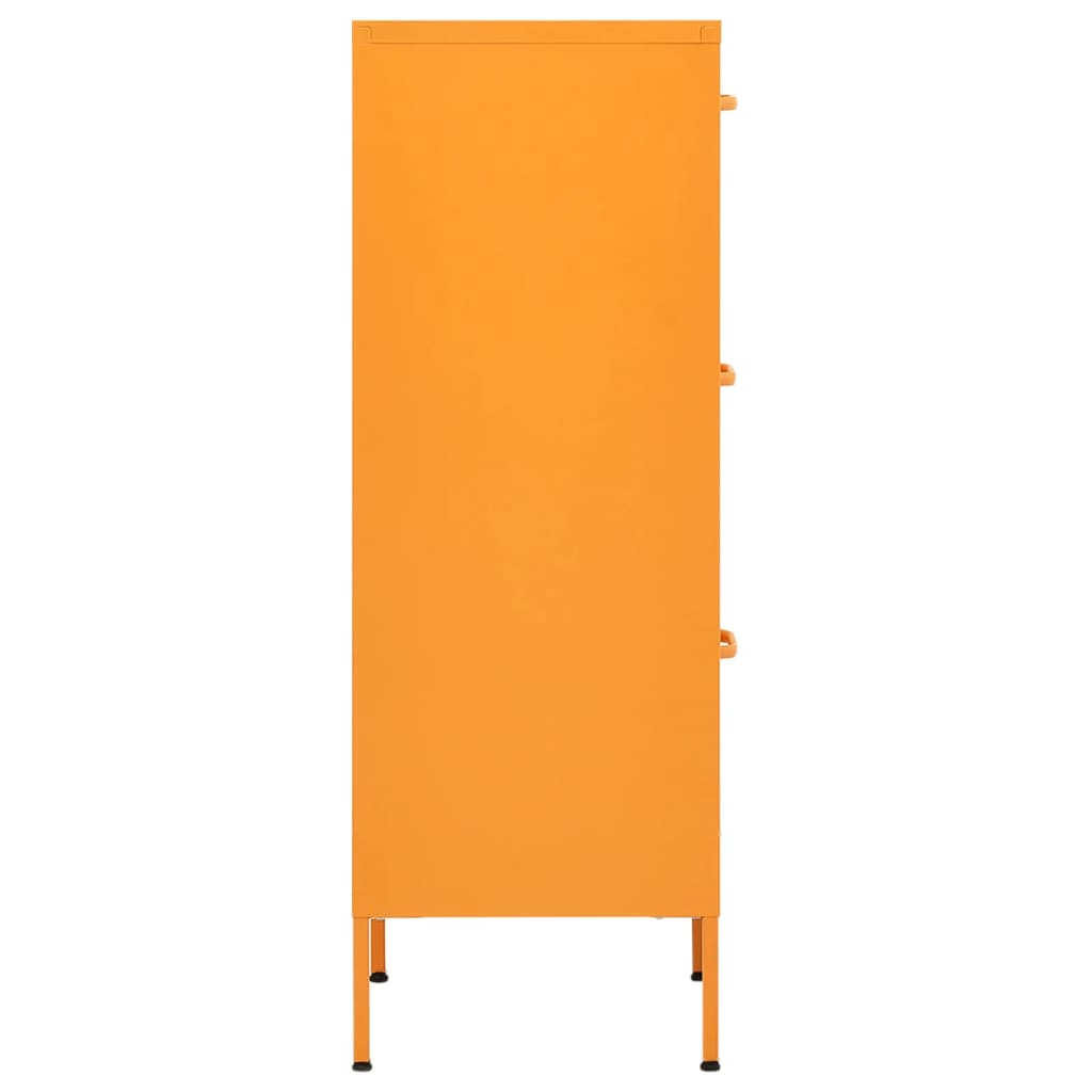 Mustard Yellow Steel Storage Cabinet 42.5x35x101.5 cm
