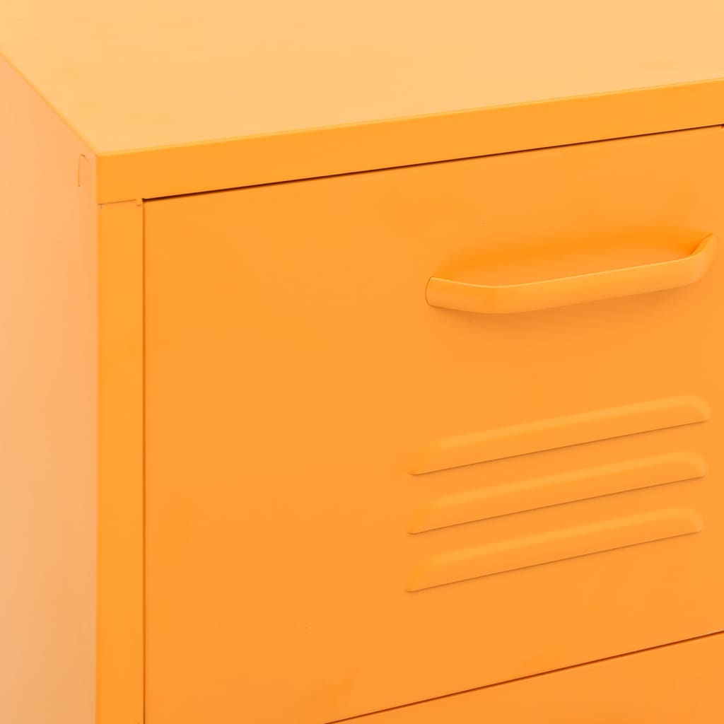 Mustard Yellow Steel Storage Cabinet 42.5x35x101.5 cm