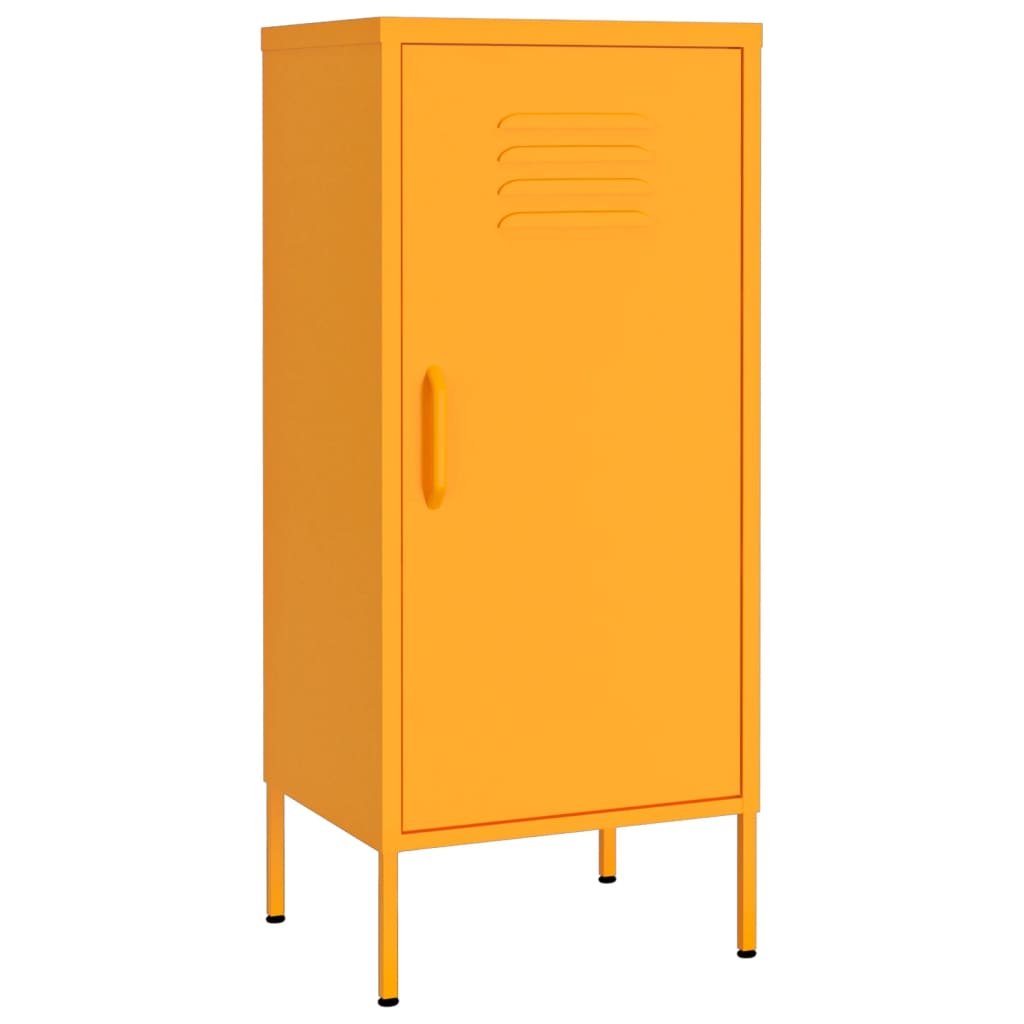 Mustard Yellow Steel Storage Cabinet 42.5x35x101.5 cm