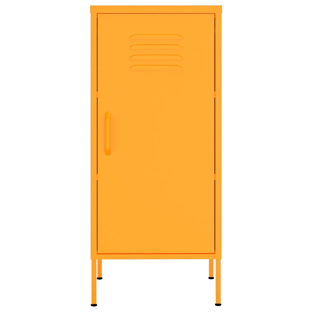 Mustard Yellow Steel Storage Cabinet 42.5x35x101.5 cm