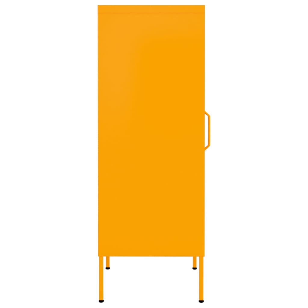 Mustard Yellow Steel Storage Cabinet 42.5x35x101.5 cm
