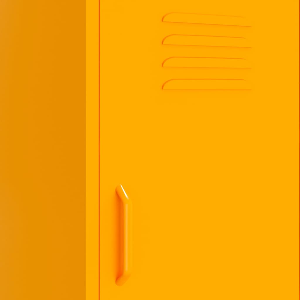 Mustard Yellow Steel Storage Cabinet 42.5x35x101.5 cm