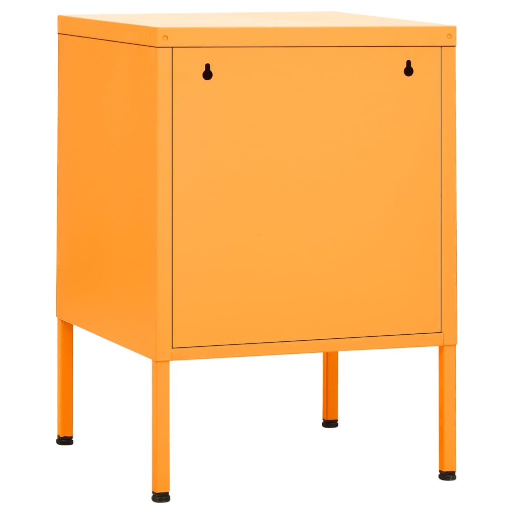 Mustard Yellow Steel Nightstand 35x35x51 cm - Stylish & Durable