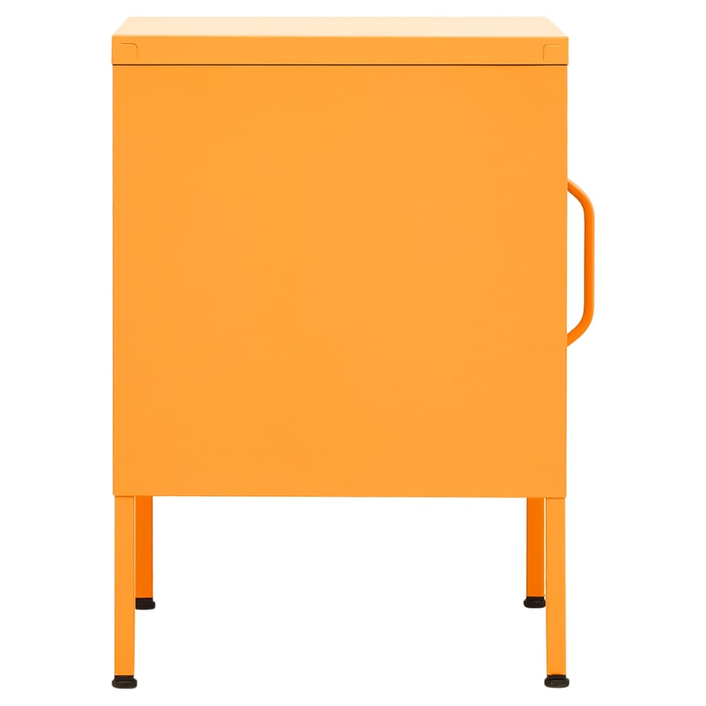 Mustard Yellow Steel Nightstand 35x35x51 cm - Stylish & Durable