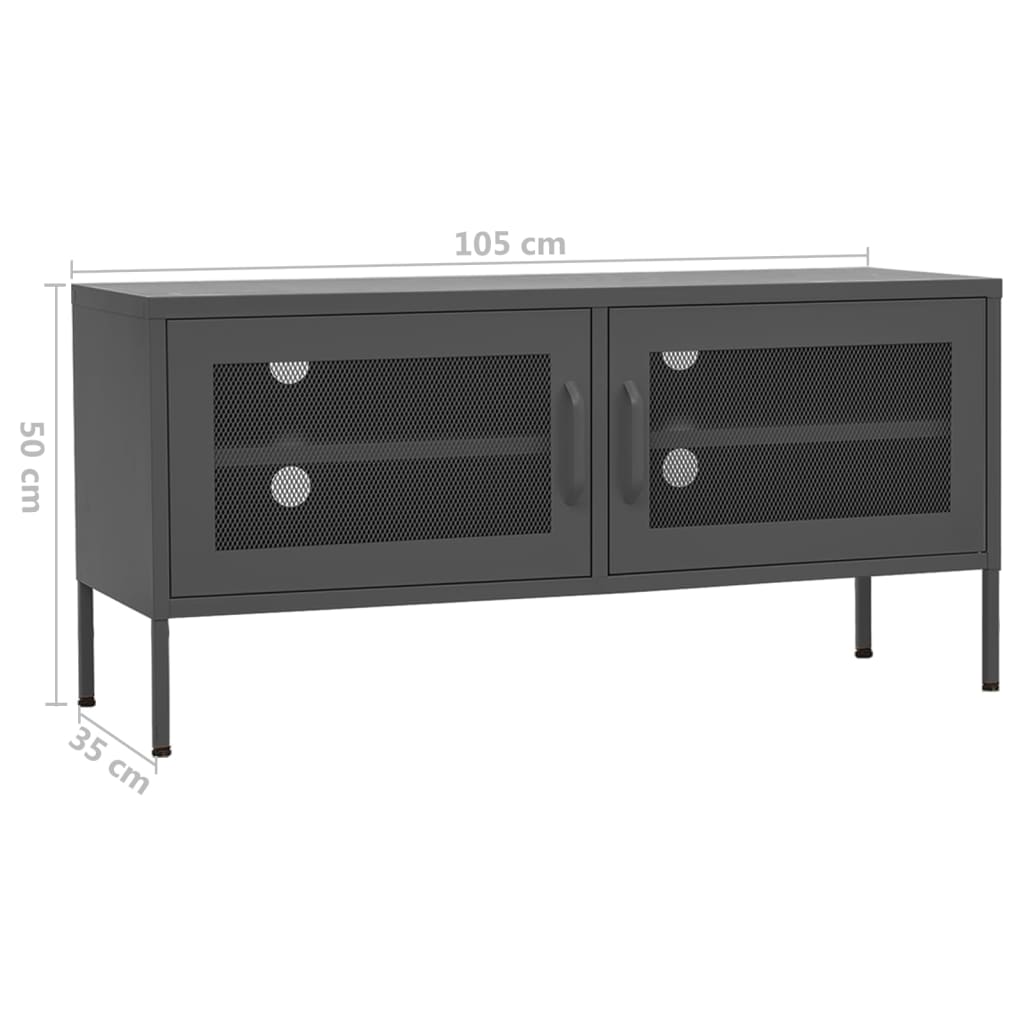 TV Cabinet Anthracite 105x35x50 cm Steel