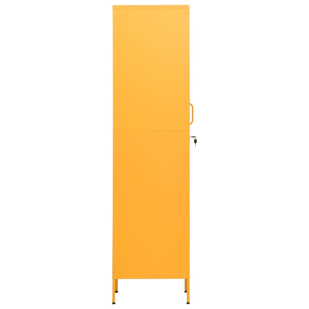 Mustard Yellow Steel Locker Cabinet 35x46x180 cm