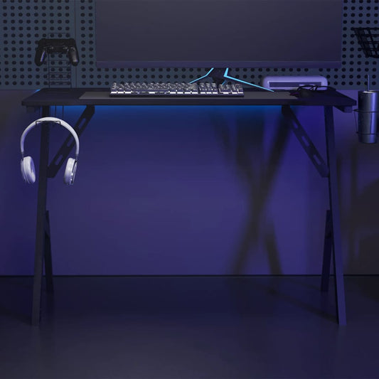 Black Gaming Desk with Y-Shape Legs - 110x60x75 cm