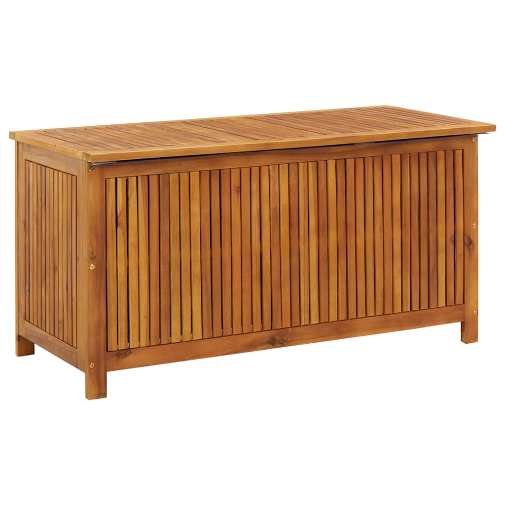 Solid Acacia Wood Garden Storage Box 113x50x58 cm Outdoor Solution