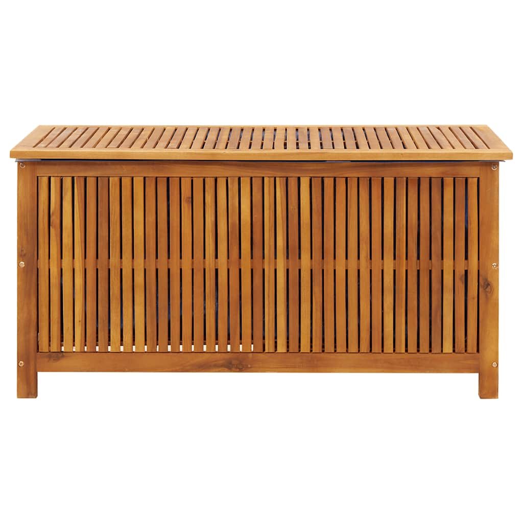 Solid Acacia Wood Garden Storage Box 113x50x58 cm Outdoor Solution