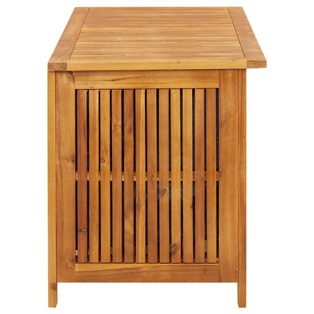 Solid Acacia Wood Garden Storage Box 113x50x58 cm Outdoor Solution