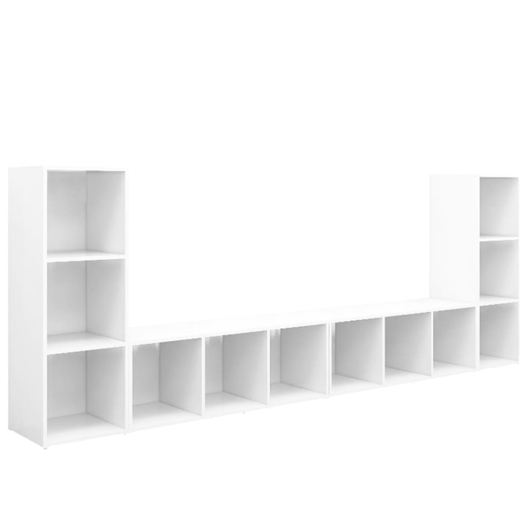 TV Cabinets 4 pcs White 107x35x37 cm Engineered Wood