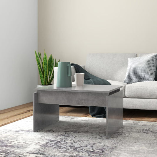 Coffee Table Concrete Grey 68x50x38 cm Engineered Wood