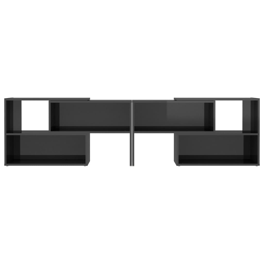 TV Cabinet High Gloss Grey 149x30x52 cm Engineered Wood