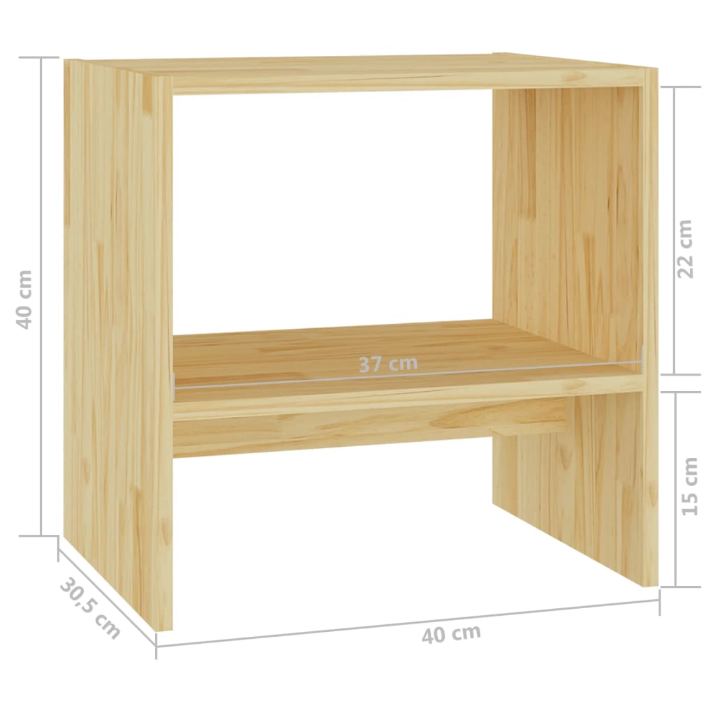 Bedside Cabinet 40x30.5x40 cm Solid Pinewood