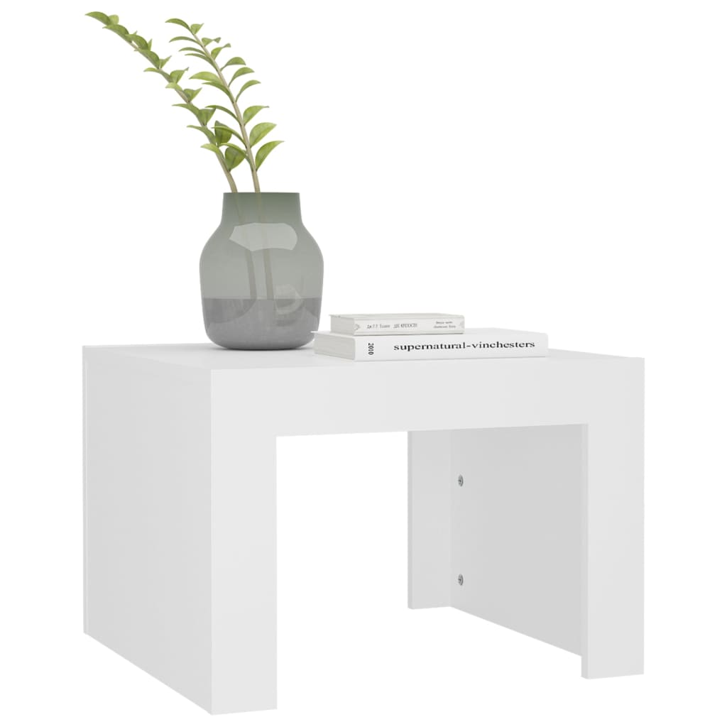 Coffee Table White 50x50x35 cm Engineered Wood
