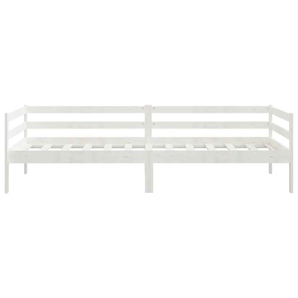 White Solid Wood Pine Day Bed Frame 90x200cm - No Mattress Included