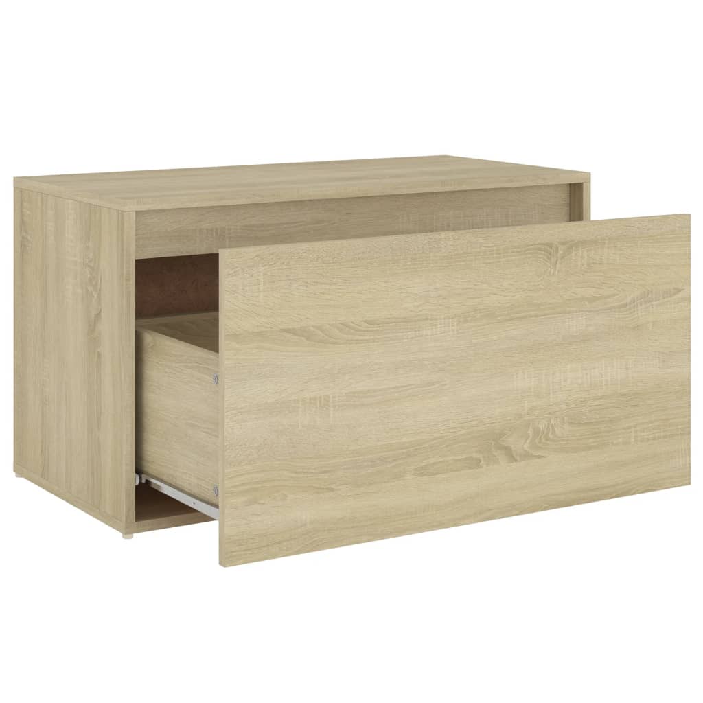 Elegant Sonoma Oak Hall Bench - 80x40x45 cm, Engineered Wood