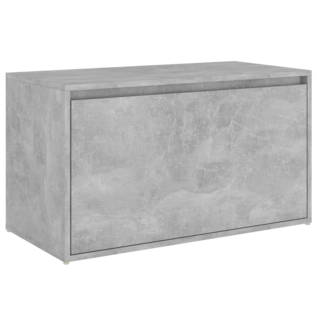 Concrete Grey Hall Bench, 80x40x45 cm, Engineered Wood Design