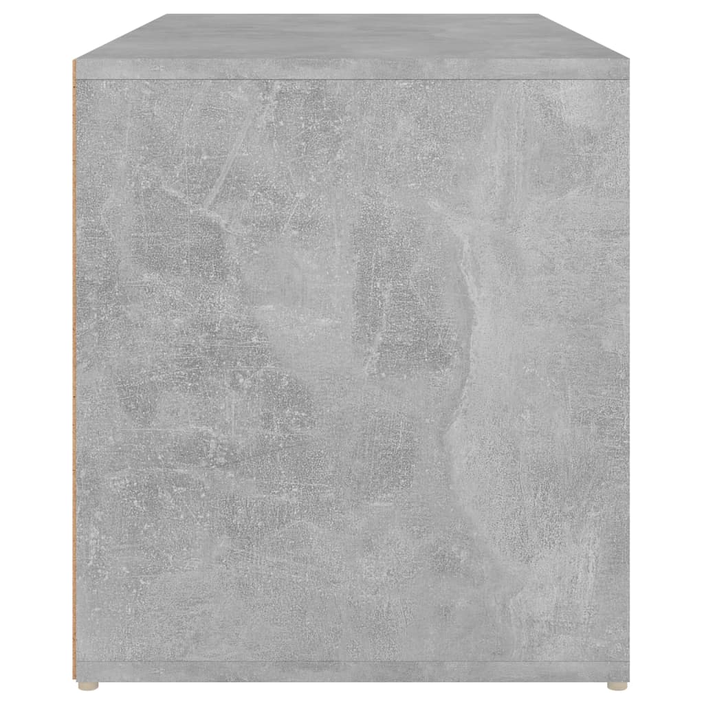 Concrete Grey Hall Bench, 80x40x45 cm, Engineered Wood Design