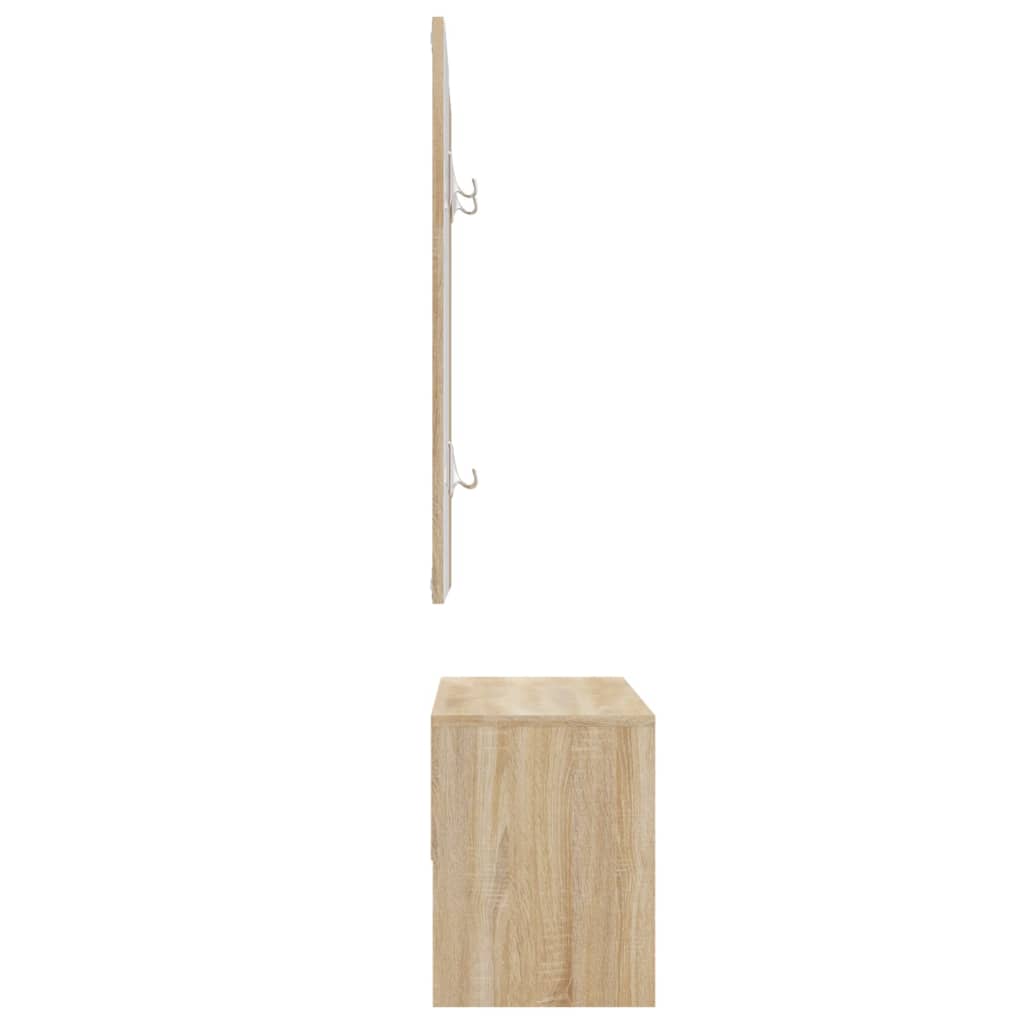 Sonoma Oak Hallway Furniture Set - Engineered Wood Elegance