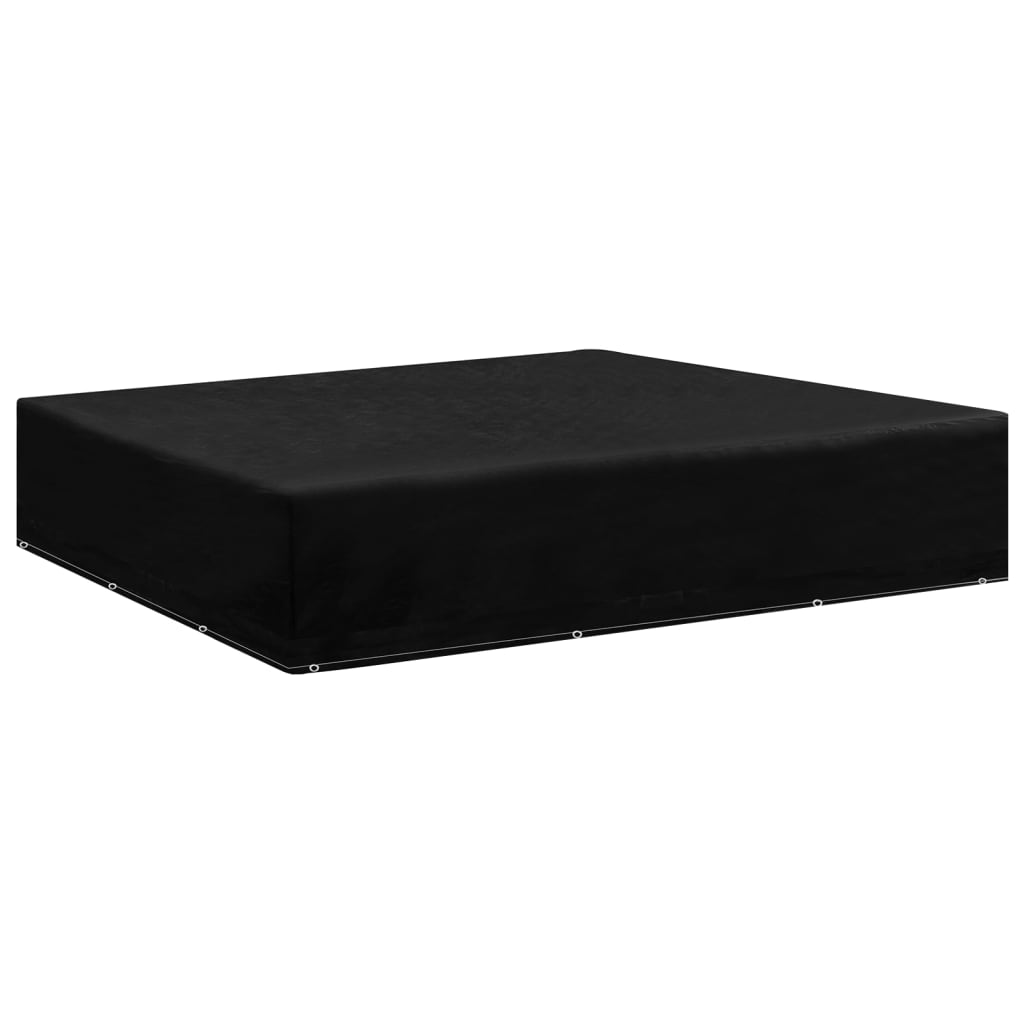 Waterproof Garden Furniture Covers, 12 Eyelets, 250x250x70 cm, Black