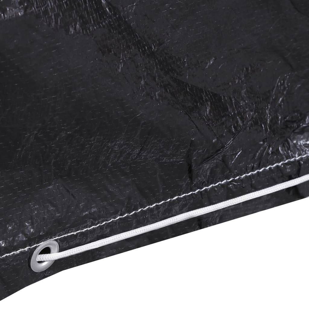 Waterproof Garden Furniture Covers, 12 Eyelets, 250x250x70 cm, Black