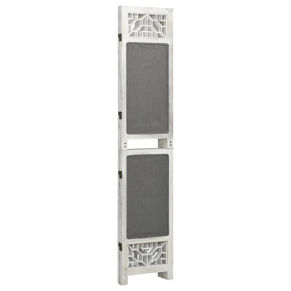 Grey 3-Panel Fabric Room Divider, 105x165 cm - Stylish Privacy Screen