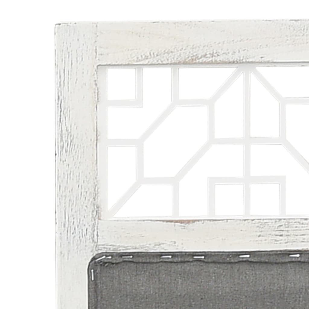 Grey 3-Panel Fabric Room Divider, 105x165 cm - Stylish Privacy Screen