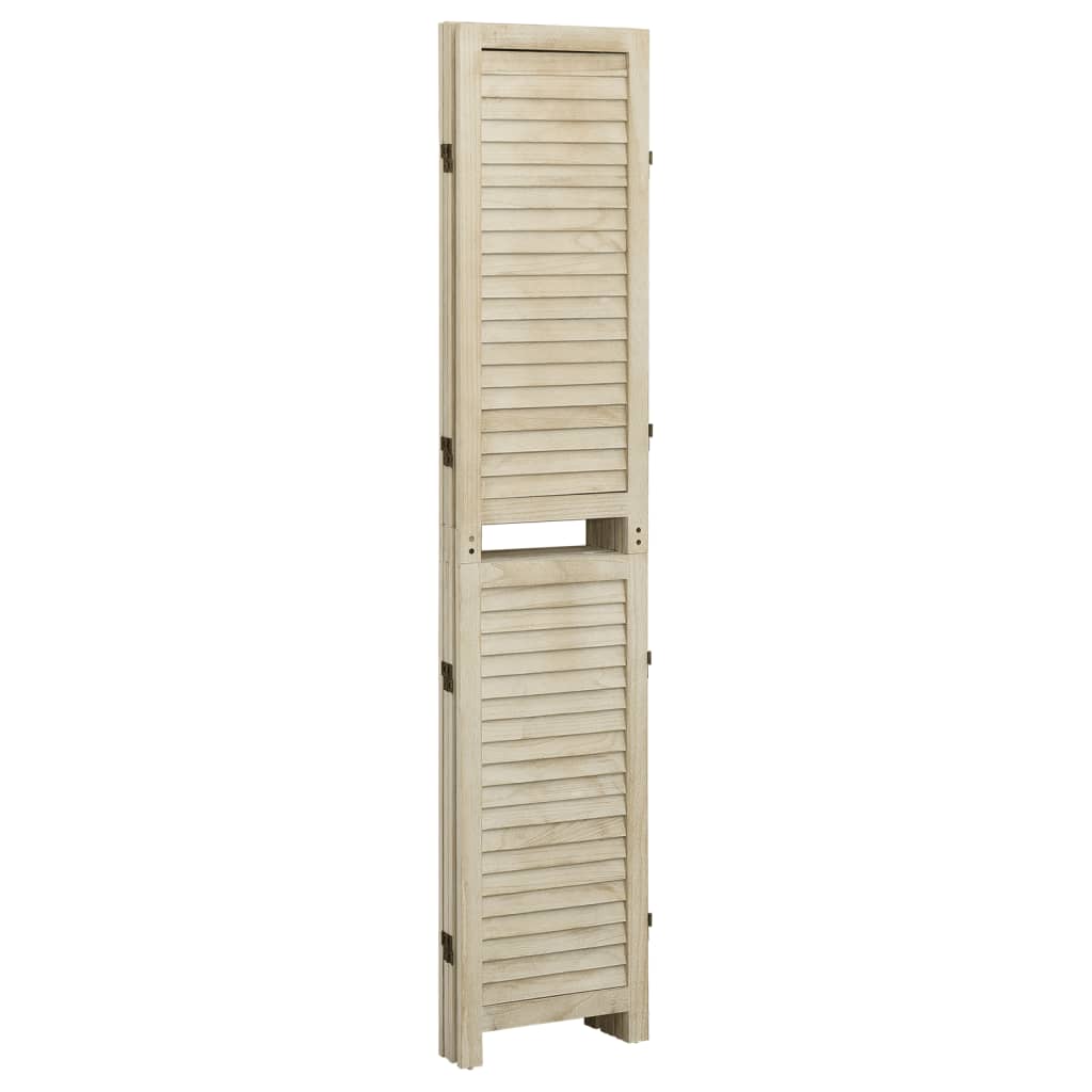 Solid Wood Paulownia Room Divider, 4-Panel, 140x165 cm Elegance