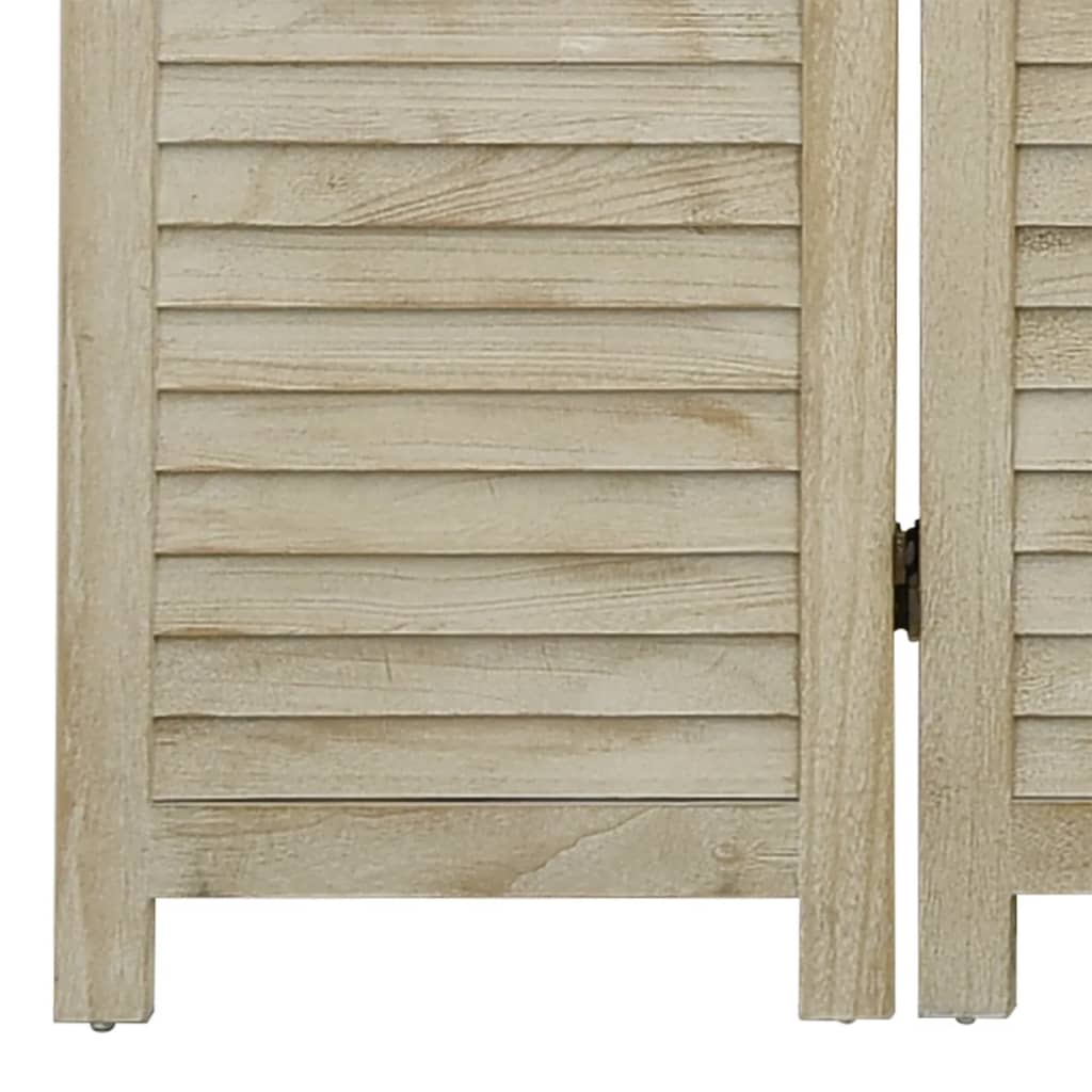 Solid Wood 5-Panel Room Divider 175x165 cm - Paulownia Elegance