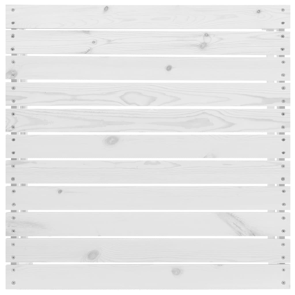 White Pinewood Garden Footstool: Solid & Stylish Outdoor Comfort