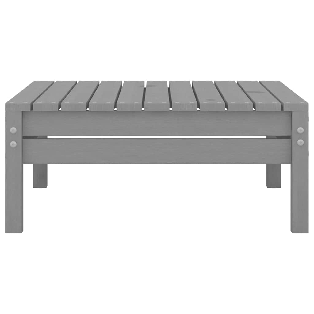 Grey Solid Pinewood Garden Footstool - Durable & Stylish